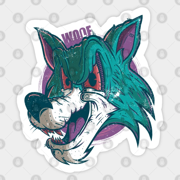 WOLF CARTOONS Design T-shirt STICKERS CASES MUGS WALL ART NOTEBOOKS PILLOWS TOTES TAPESTRIES PINS MAGNETS MASKS T-Shirt Sticker by TORYTEE